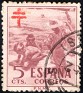 Spain 1951 Pro Tuberculous 5 CTS Carmine Edifil 1103